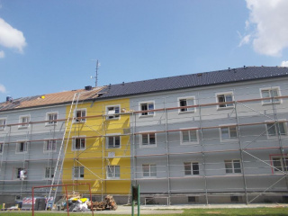 Rekonstrukce střechy na bytovém domě - Průběh prác