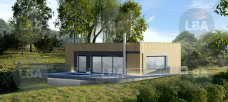3D vizualizace moderního rodinného domu