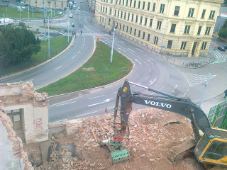 Brno - Demolice činžovního domu