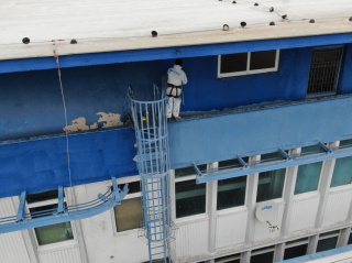 Oprava a nátěr fasády výškových budov Foxconn Pard