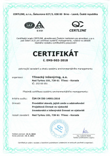 Certifikát č. EMS-502-2018