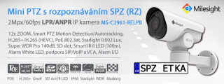 IP kamera s rozpoznáním SPZ