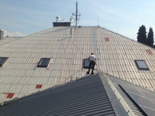 Nátěr plechové střechy - Hořice