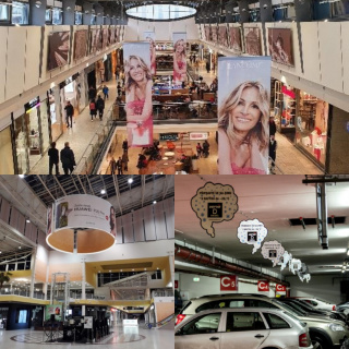 Obchodní centra – bannery, makety garáže