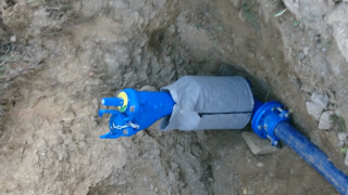 Instalace podzemního hydrantu na PE potrubí DN 90 