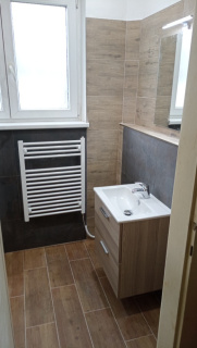 koupelna s obkladem dřevo
