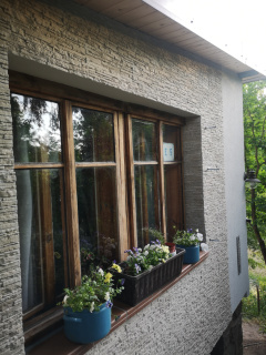 dřevěné špaletové okno